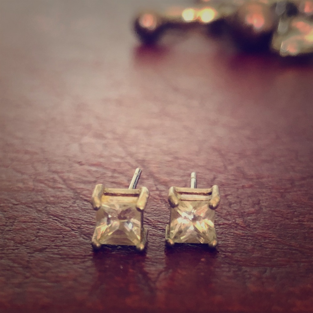 Square Diamond Studs
